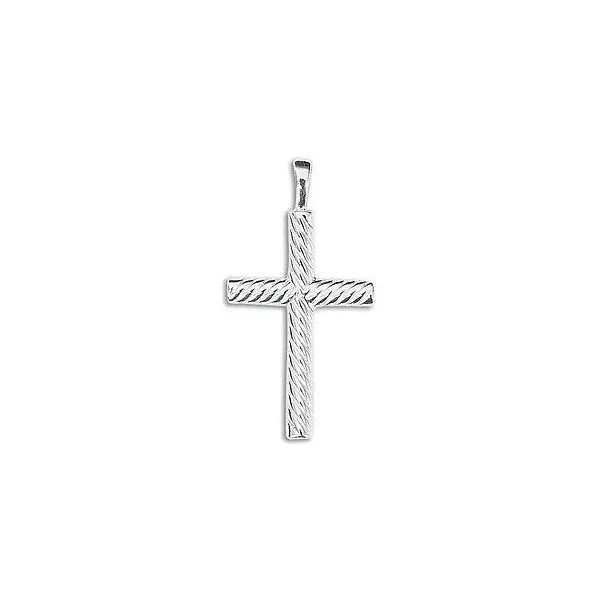 SS Large Rope Cross Pendant Charles Frederick Jewelers Chelmsford, MA