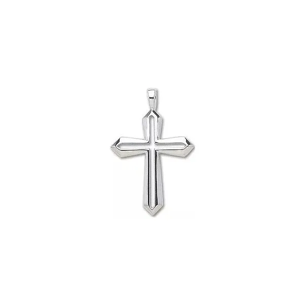 Sterling Silver Large Groove Cross Charles Frederick Jewelers Chelmsford, MA