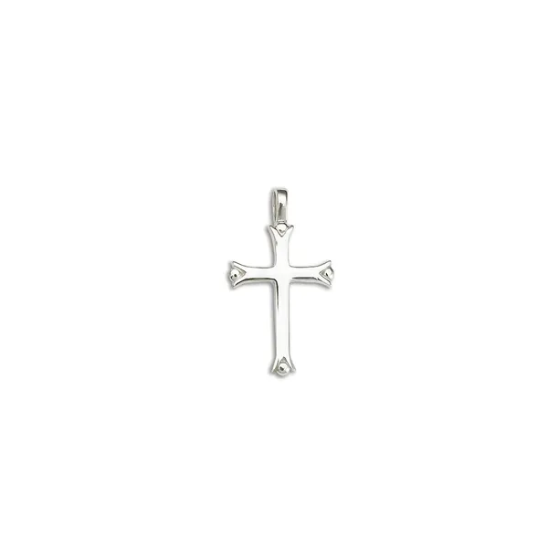 Sterling Silver Medium Groove End with Ball Cross Charles Frederick Jewelers Chelmsford, MA