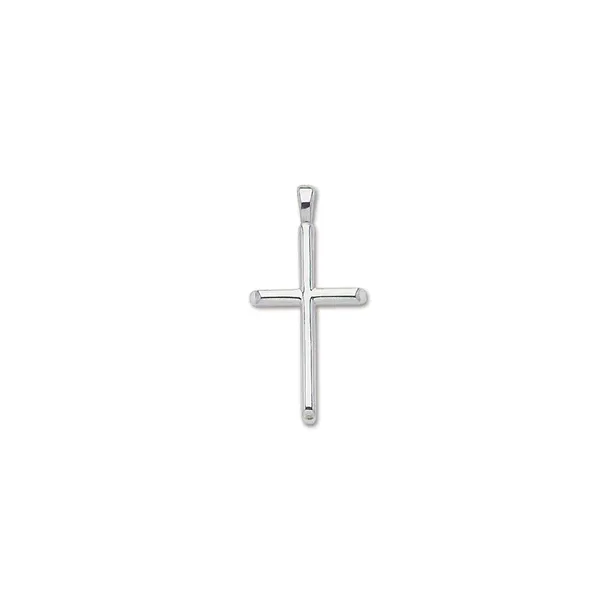 Sterling Silver Extra Large Half Round Cross Charles Frederick Jewelers Chelmsford, MA