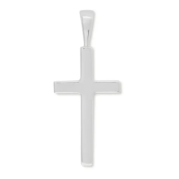 Sterling Silver Large Block Thin Cross Charles Frederick Jewelers Chelmsford, MA