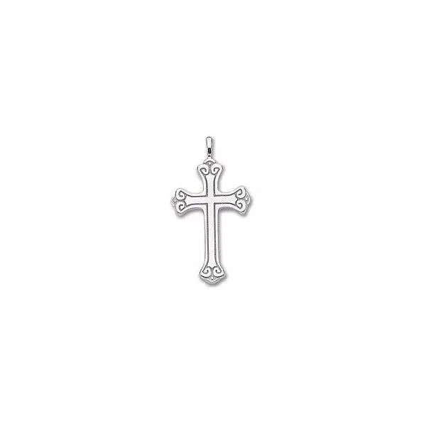 Sterling Small Scroll Cross Charles Frederick Jewelers Chelmsford, MA
