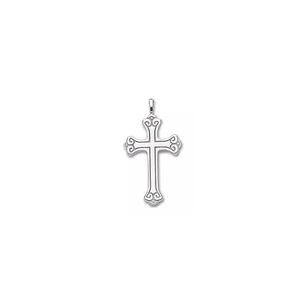 Sterling Small Scroll Cross Charles Frederick Jewelers Chelmsford, MA