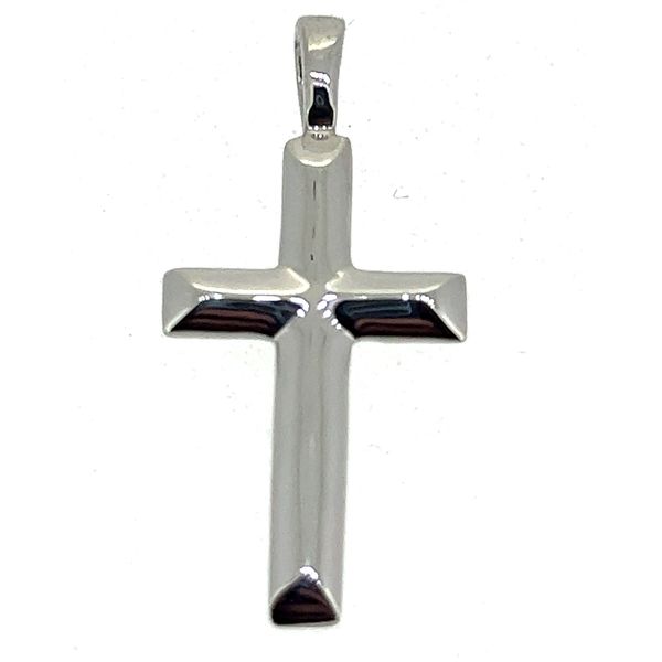Sterling Medium Angled Cross Charles Frederick Jewelers Chelmsford, MA