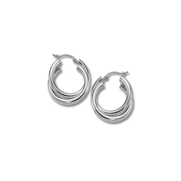 Sterling Double Tube Hoops Charles Frederick Jewelers Chelmsford, MA