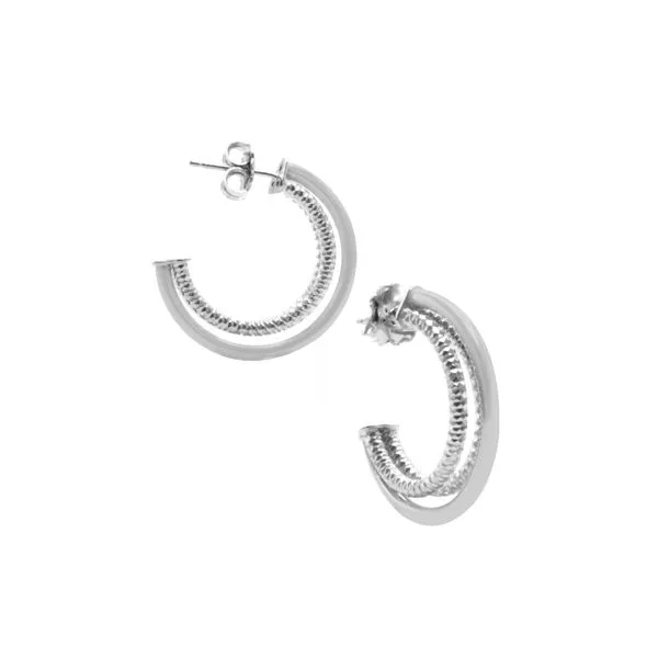 Sterling Triple Hoop Earrings similar item image