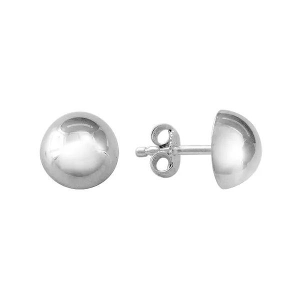 Sterling 8mm Domed Earring