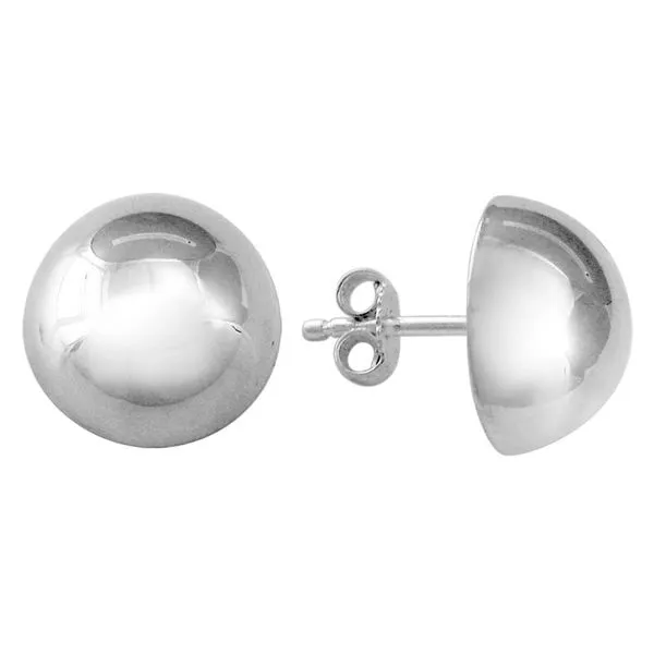 Sterling 12mm Domed Earring