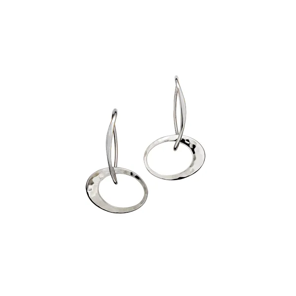 Sterling Petite Elliptical Earring