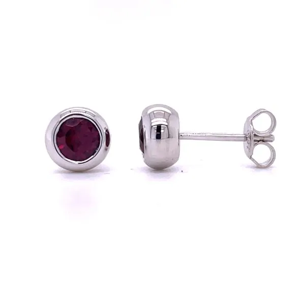 Sterling Garnet Earrings Image 2 Charles Frederick Jewelers Chelmsford, MA