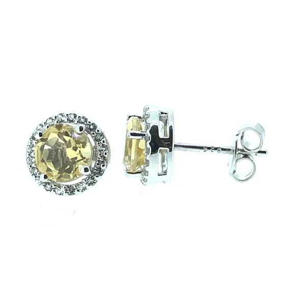 Silver Earrings APX.GC 1.62ct with White Topaz .20ct Charles Frederick Jewelers Chelmsford, MA