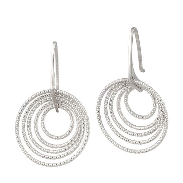 STERLING SILVER 3D CIRCLES EARRING Charles Frederick Jewelers Chelmsford, MA