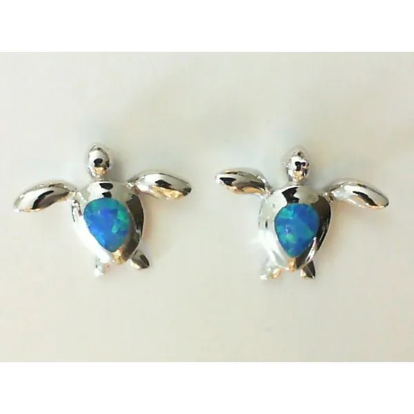 SS Cr Opal Honu Earrings Image 2 Charles Frederick Jewelers Chelmsford, MA