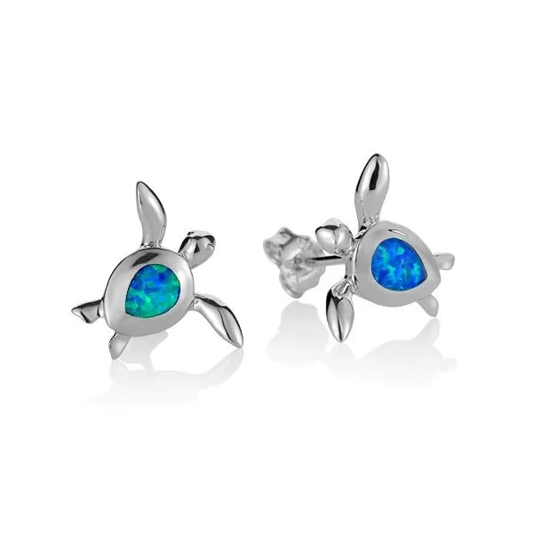 SS Cr Opal Honu Earrings Charles Frederick Jewelers Chelmsford, MA
