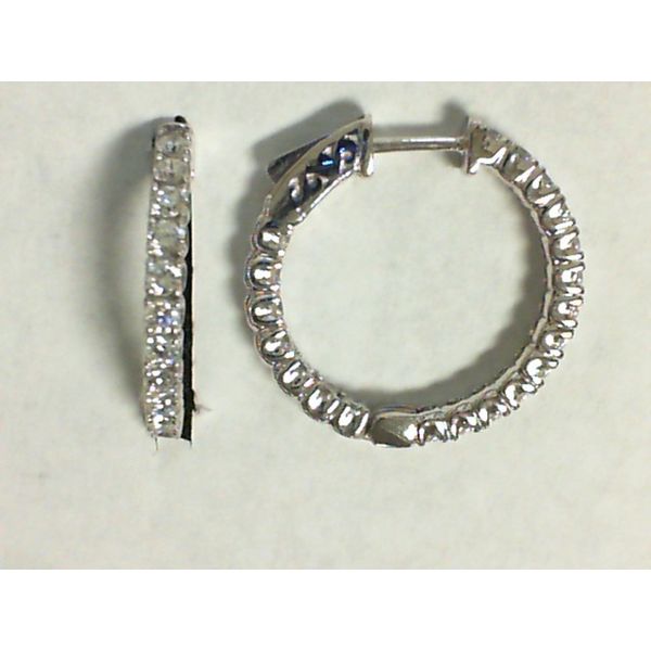 Sterling CZ Hoops Image 2 Charles Frederick Jewelers Chelmsford, MA