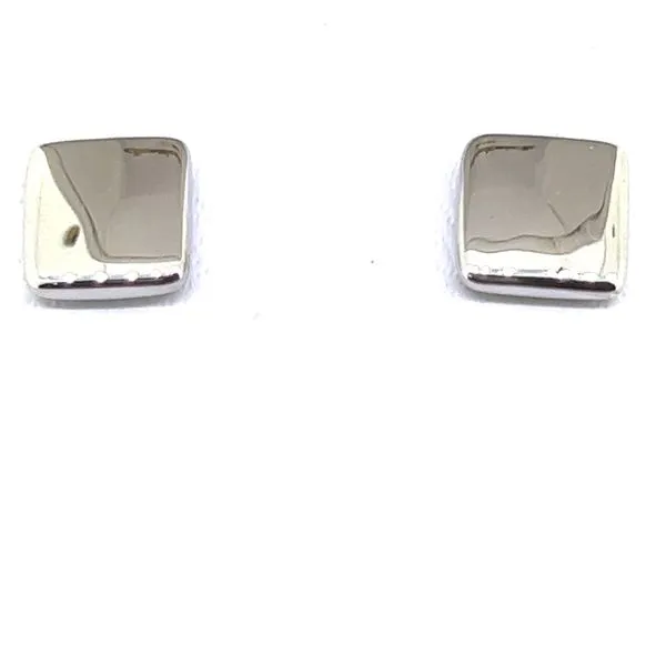 Sterling 8mm Flat Square Studs Charles Frederick Jewelers Chelmsford, MA