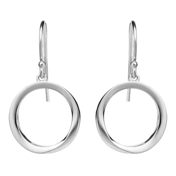 Sterling Open Circle Dangle Earrings Charles Frederick Jewelers Chelmsford, MA