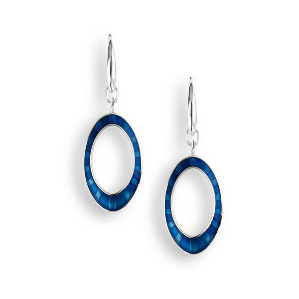 Blue Enameled Earrings Charles Frederick Jewelers Chelmsford, MA