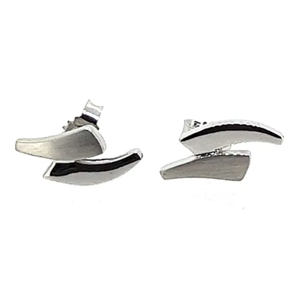 Sterling Fancy Shaped Stud Earrings