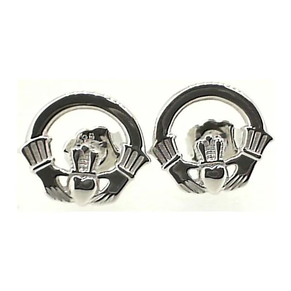 SS Claddagh Stud Earrings Charles Frederick Jewelers Chelmsford, MA