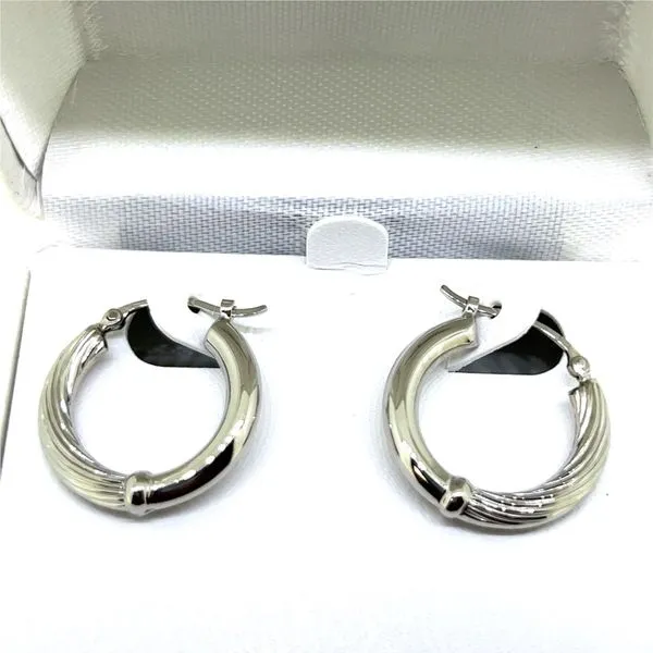Sterling PL/Twist Hoop Charles Frederick Jewelers Chelmsford, MA
