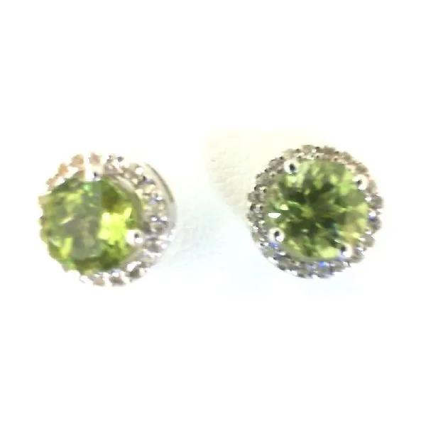 Sterling Peridot And White Topaz Earring Charles Frederick Jewelers Chelmsford, MA