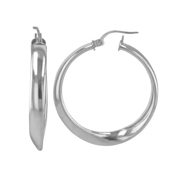 Sterling large Hoop Earrings Charles Frederick Jewelers Chelmsford, MA
