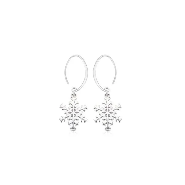 Sterling  Snowflake Earrings Charles Frederick Jewelers Chelmsford, MA