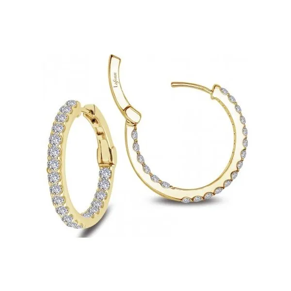 Sterling Vermeil Simulated Diamond Earrings