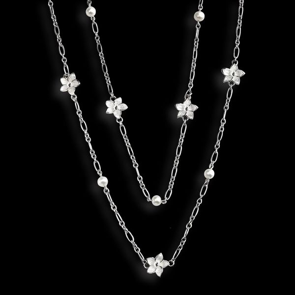White Stephanotis Necklace Charles Frederick Jewelers Chelmsford, MA