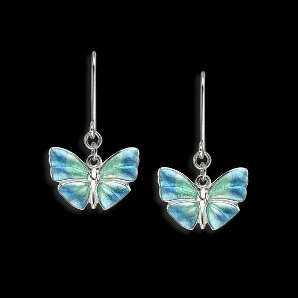 Turquoise Butterfly Wire Earrings