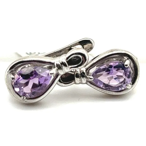 Sterling Silver .98ctw Amethyst Omega Backs Charles Frederick Jewelers Chelmsford, MA