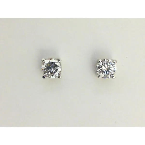 Sterling April 4mm CZ Stud Earrings Image 2 Charles Frederick Jewelers Chelmsford, MA