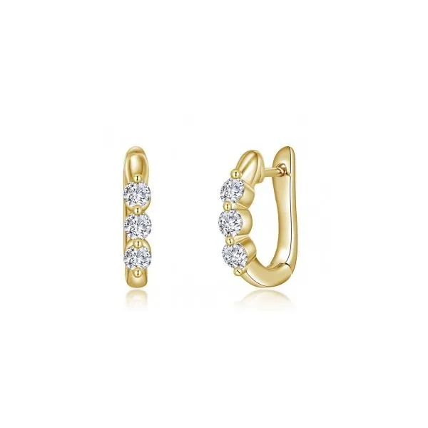 Lady's Yellow Sterling Silver Earrings Charles Frederick Jewelers Chelmsford, MA