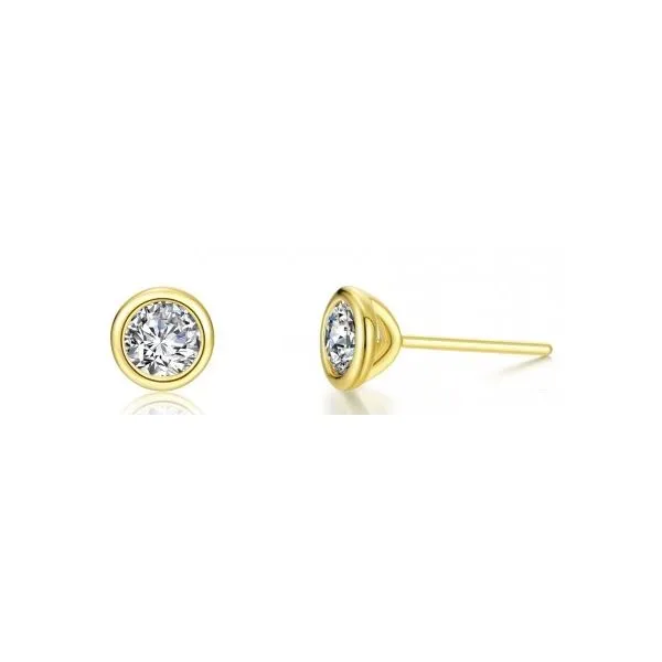 Lady's Yellow Sterling Silver Earrings Charles Frederick Jewelers Chelmsford, MA