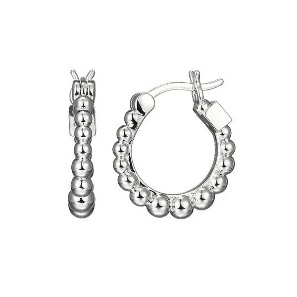 Ladys White Sterling Silver Earrings