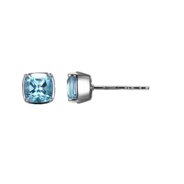 Sterling Blue Topaz Studs Charles Frederick Jewelers Chelmsford, MA