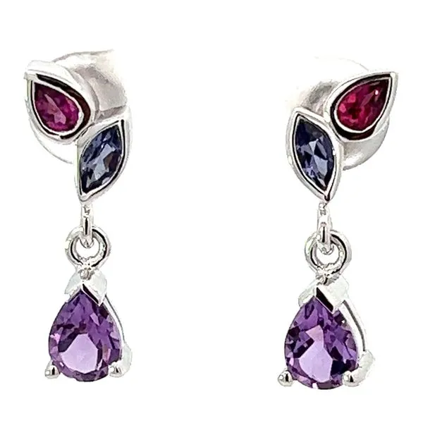 Sterling 2.29ctw Multi Colored Amethyst Earrings Charles Frederick Jewelers Chelmsford, MA