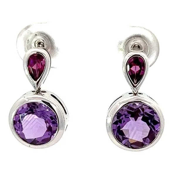 Sterling 4.48ctw Multi Colored Amethyst Stud Earrings Charles Frederick Jewelers Chelmsford, MA