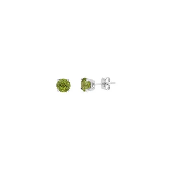 Sterling 5mm Peridot Stud Earrings Charles Frederick Jewelers Chelmsford, MA