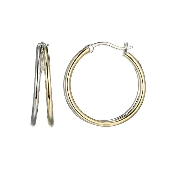 Sterling TT Hoops Charles Frederick Jewelers Chelmsford, MA