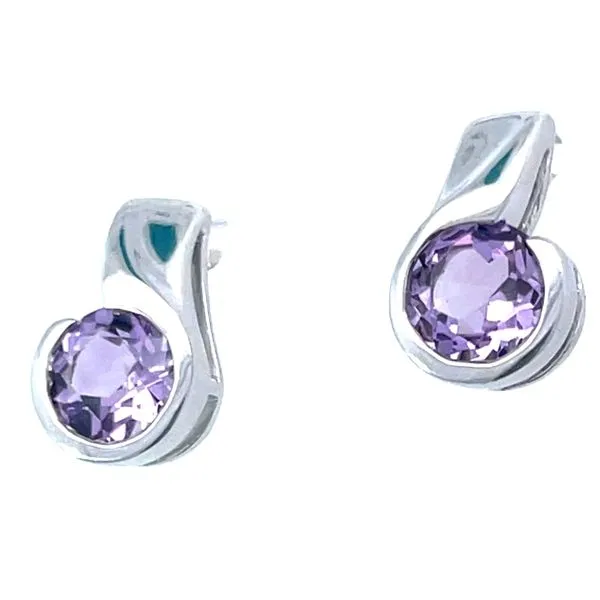 Sterling Silver Pink Amethyst Earrings Charles Frederick Jewelers Chelmsford, MA