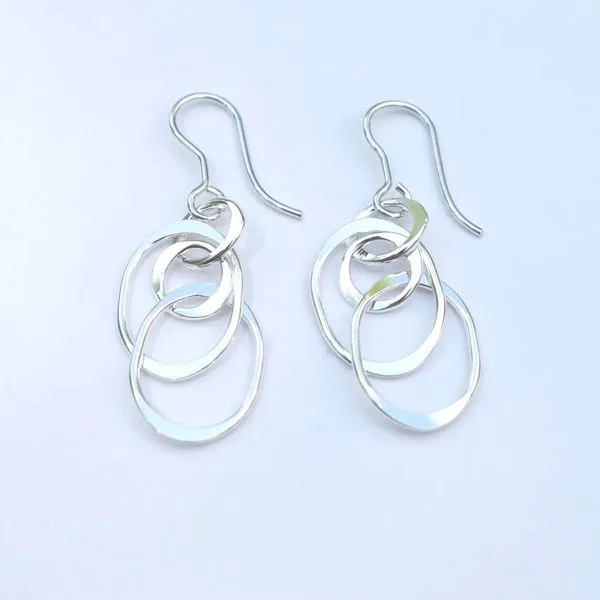 Sterling Silver Oval Link Earrings. Charles Frederick Jewelers Chelmsford, MA
