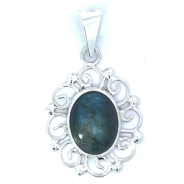 Sterling Silver Labradorite Pendant Charles Frederick Jewelers Chelmsford, MA