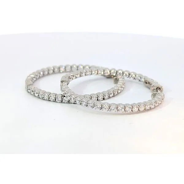 Sterling CZ Hoops Image 2 Charles Frederick Jewelers Chelmsford, MA