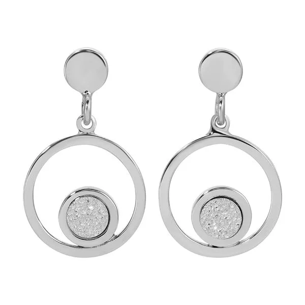 Frederick Duclos Sterling Silver Applique Circle Earrings Charles Frederick Jewelers Chelmsford, MA
