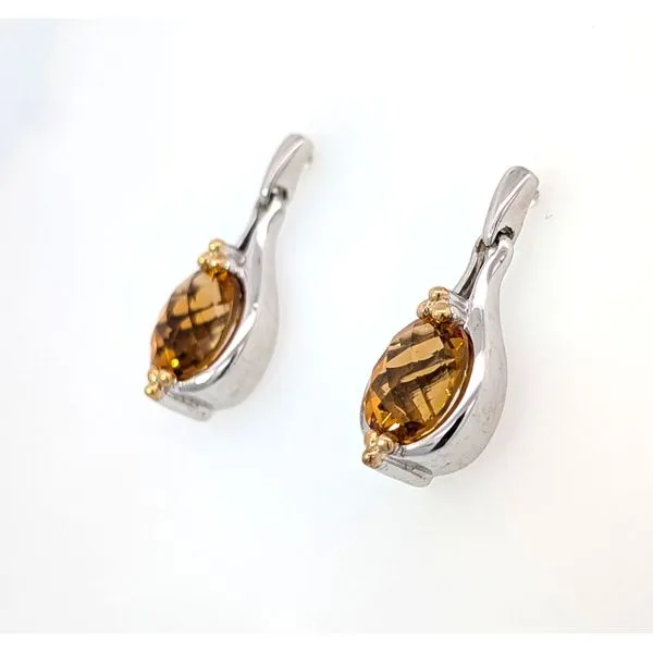Sterling and 14ky Citrine Earrings Image 2 Charles Frederick Jewelers Chelmsford, MA