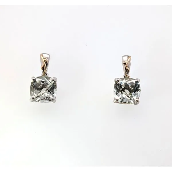 Sterling and 14ky Green Quartz Earrings Charles Frederick Jewelers Chelmsford, MA
