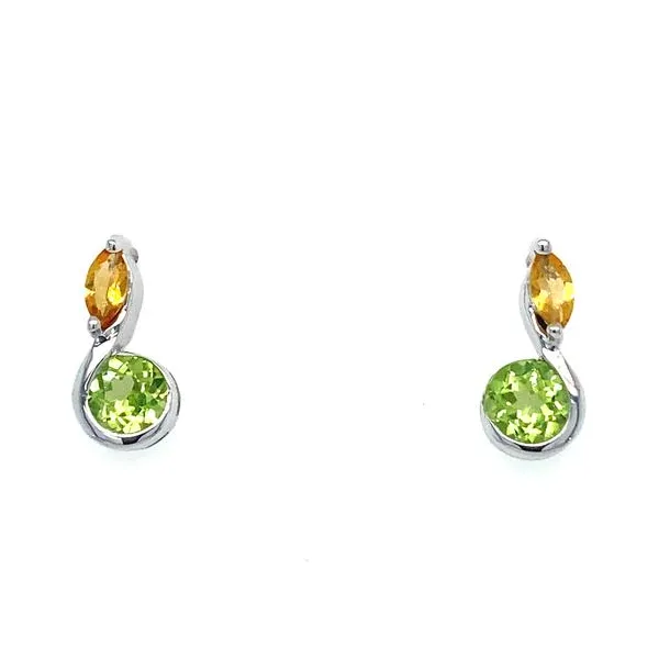 Sterling Peridot and Citrine Earrings Charles Frederick Jewelers Chelmsford, MA
