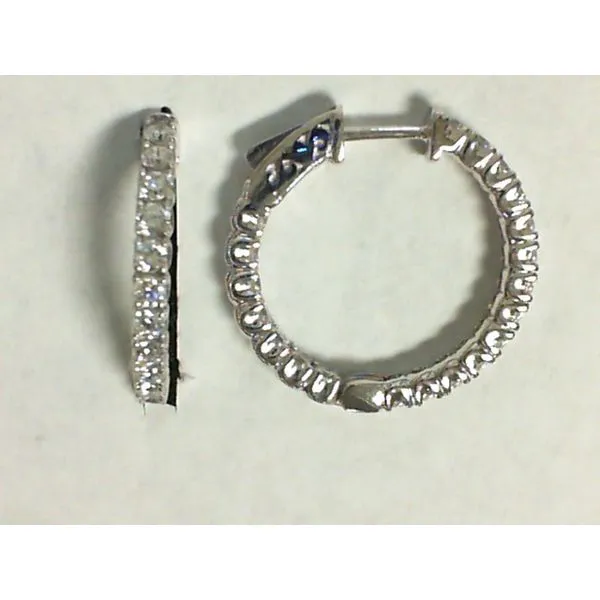 Sterling CZ Hoops Image 2 Charles Frederick Jewelers Chelmsford, MA